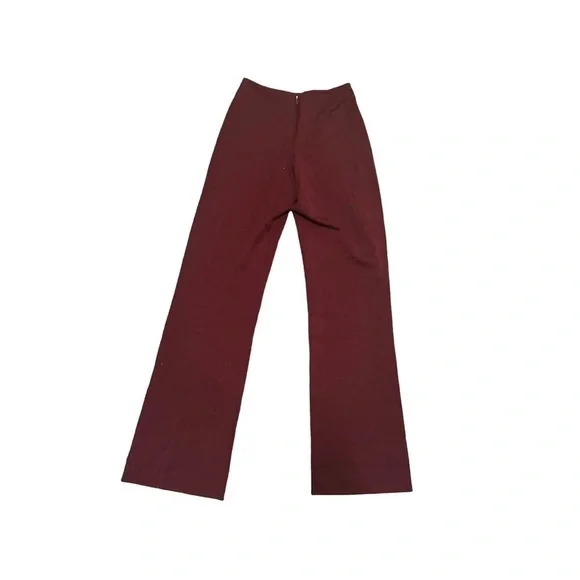 Cache Burgundy Flare Pants Polyester Blend - Picture 2 of 3